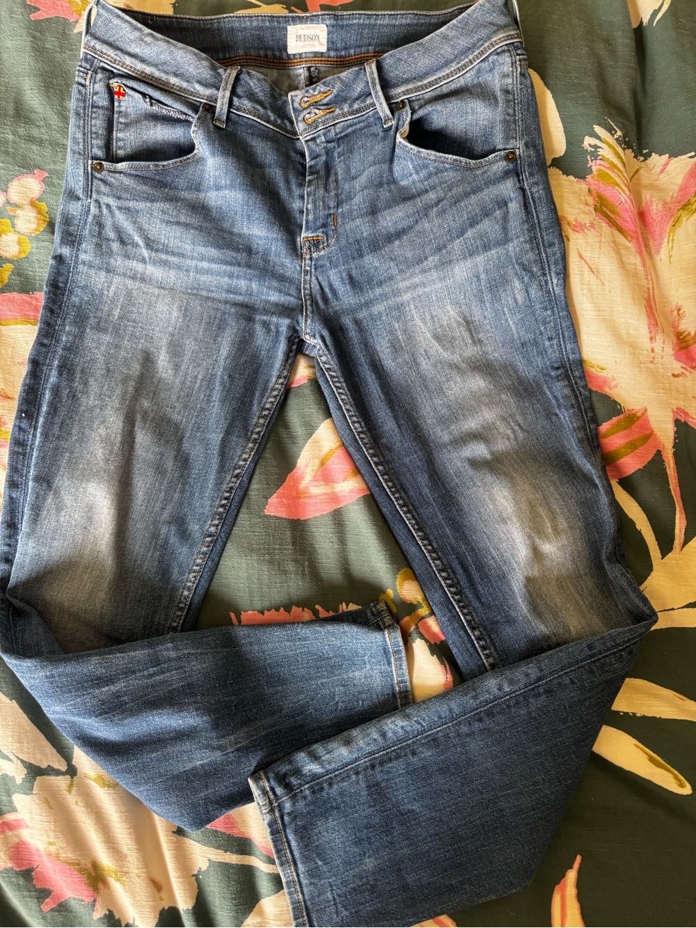 Hudson Jeans Women's skinny Leg Faded Blue Denim